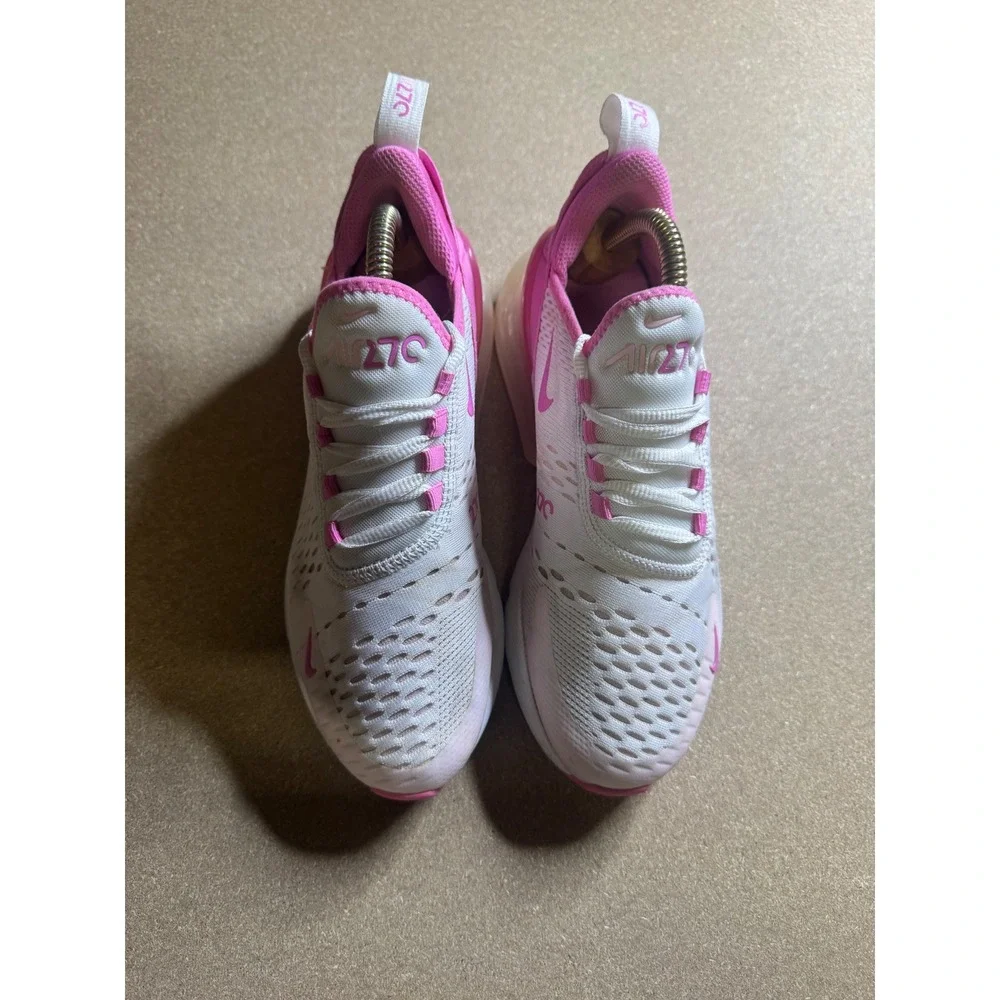 Nike Air Max 270 GS White Pink Running‎ Shoes FZ4116-100 Mens 4.5Y Womens 6